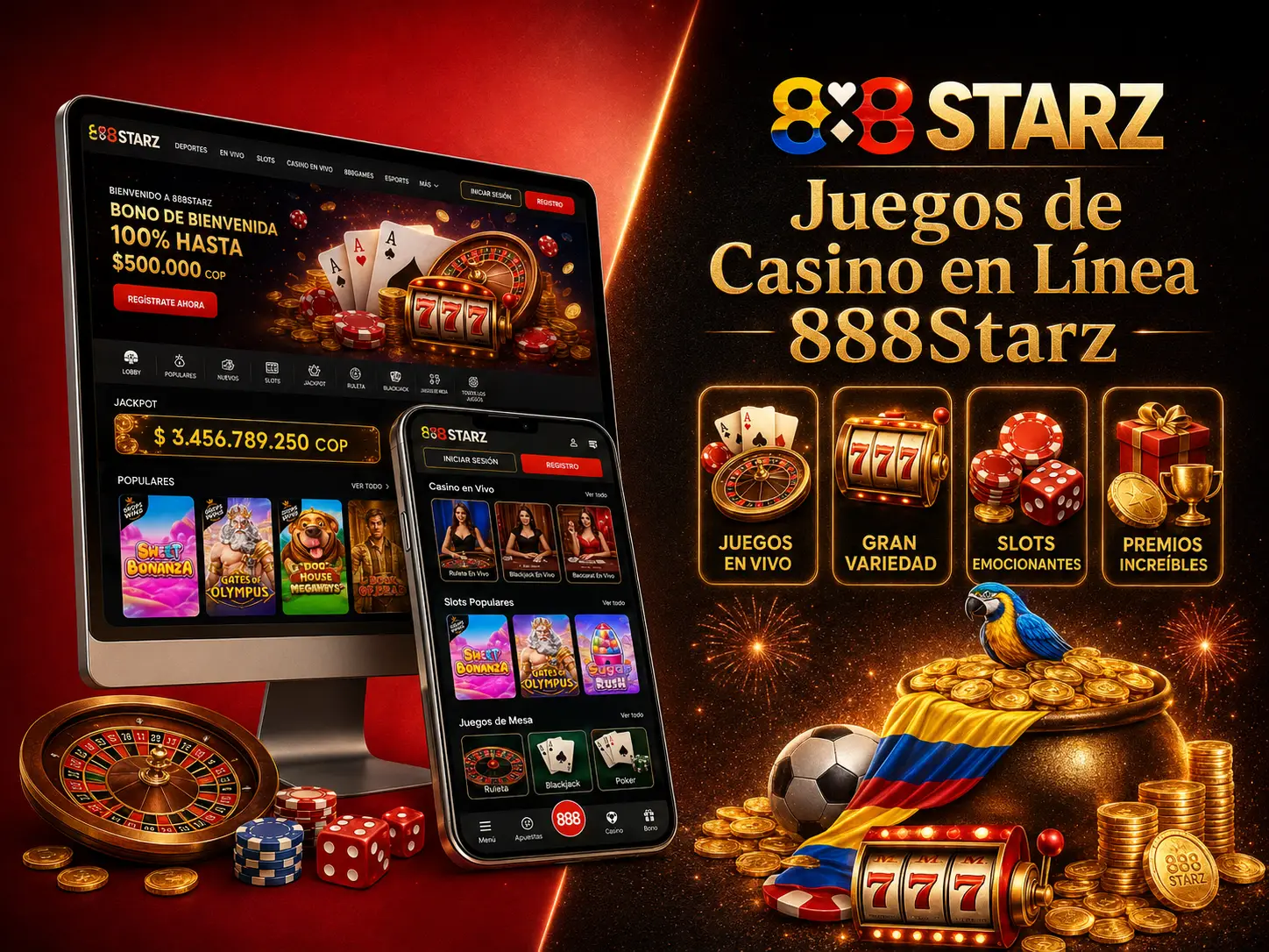 Juegos de Casino en Línea 888Starz en Colombia