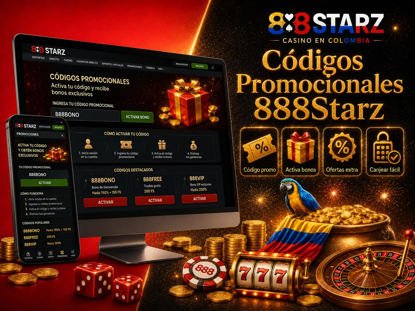 Códigos Promocionales 888Starz